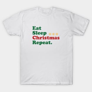 Eat Sleep Christmas Repeat T-Shirt